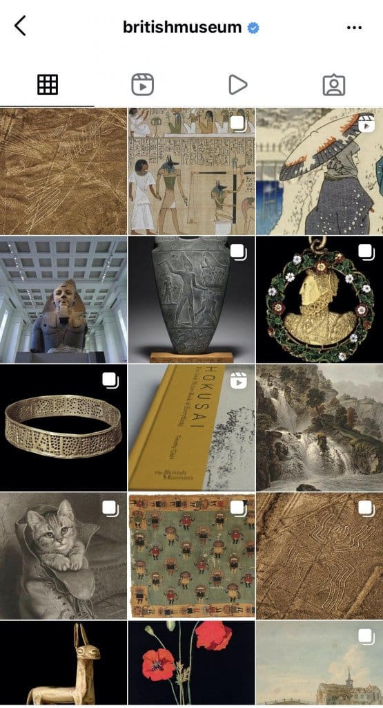 British Museum Instagram feed