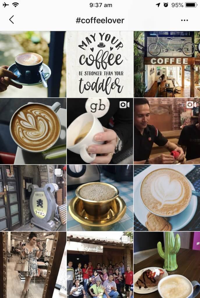 How to Use Hashtags - Coffee - Sked Social