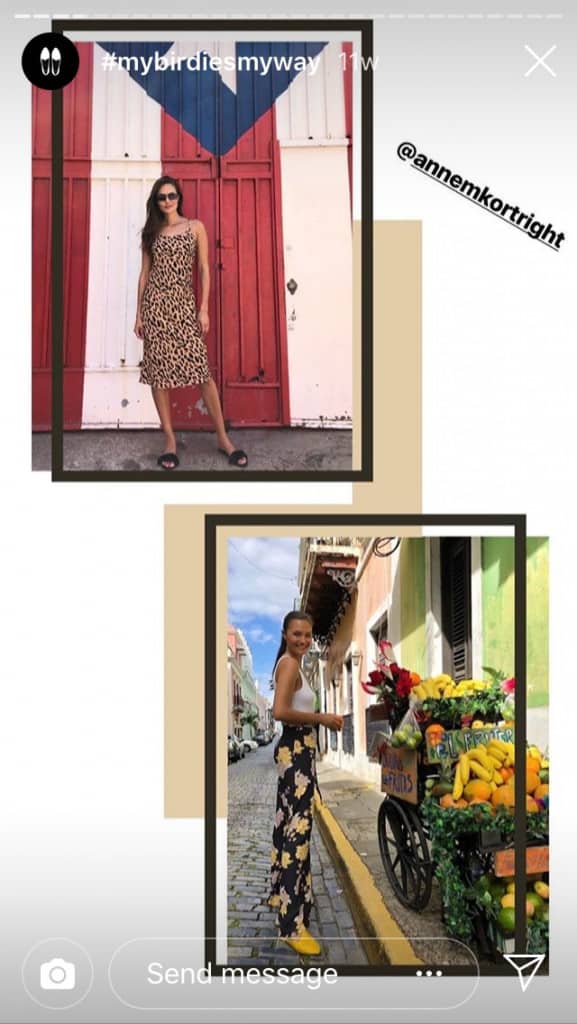 Birdies - examples of e-commerce brands using Instagram Stories - Sked Social