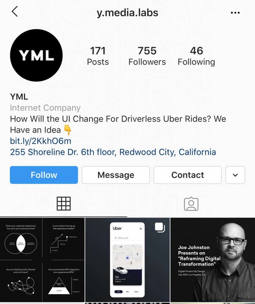 Y Media Labs - Instagram social media agency example