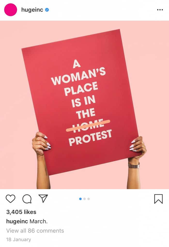 Huge Inc - Instagram social media agency example