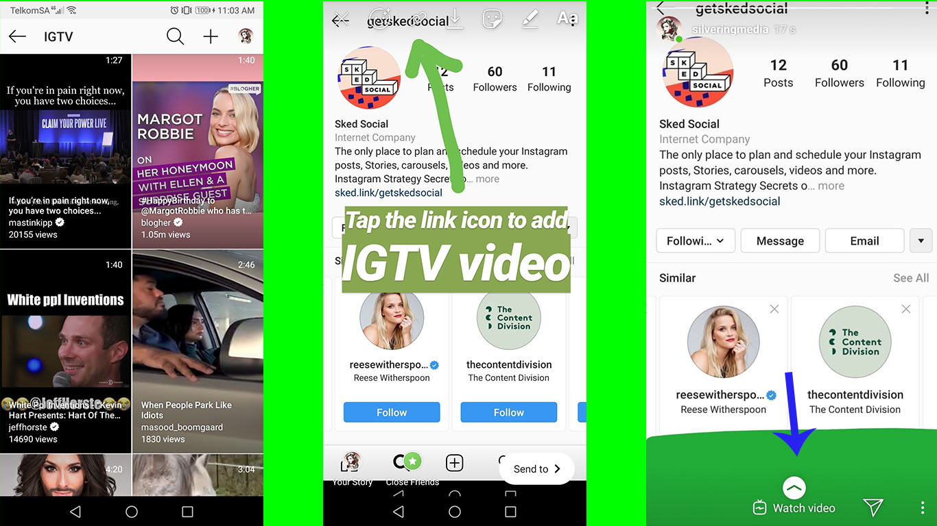 IGTV Story to direct users to a link