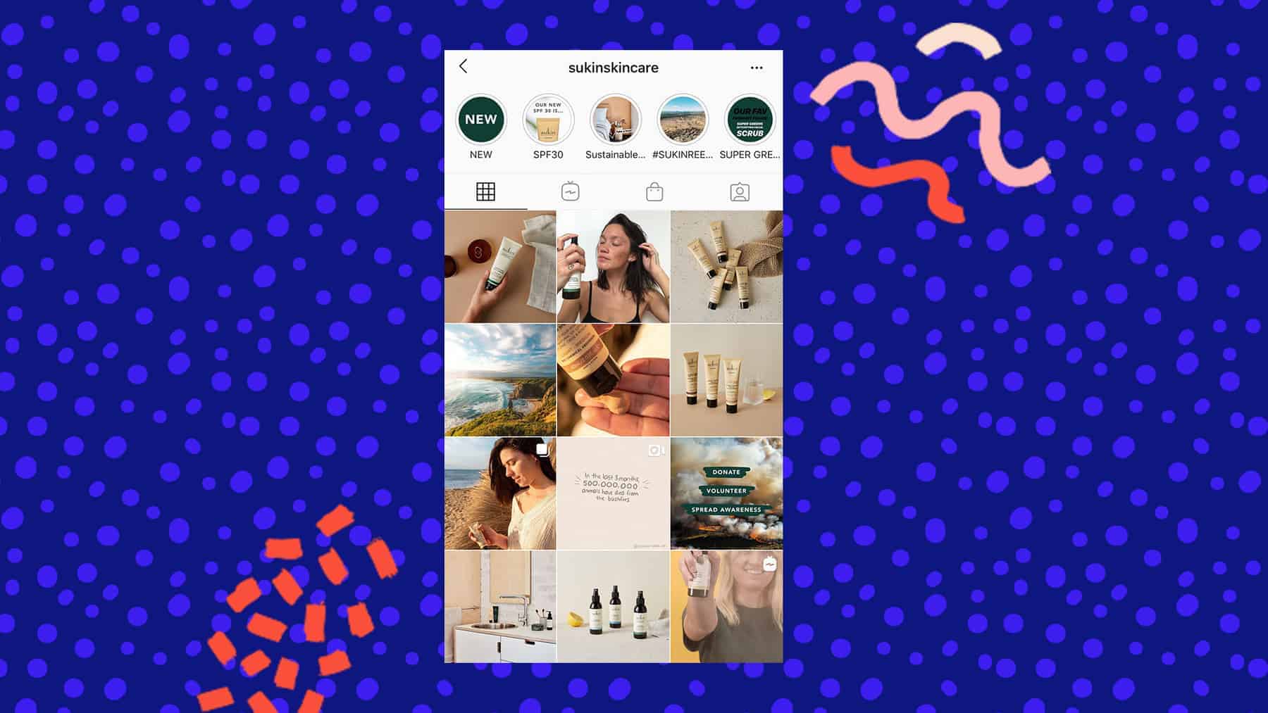Sukin Skincare Instagram grid