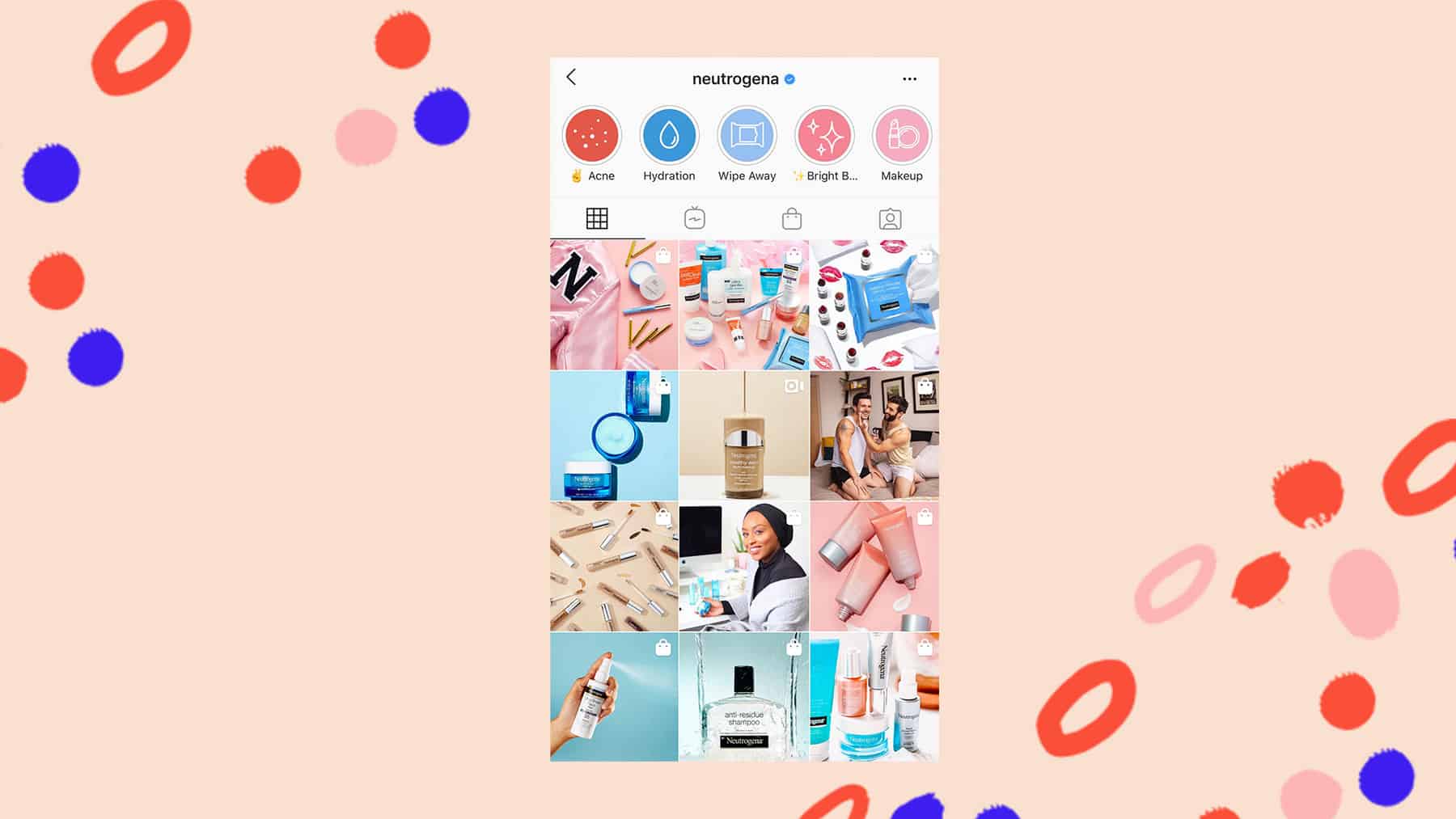 Neutrogena Instagram grid 