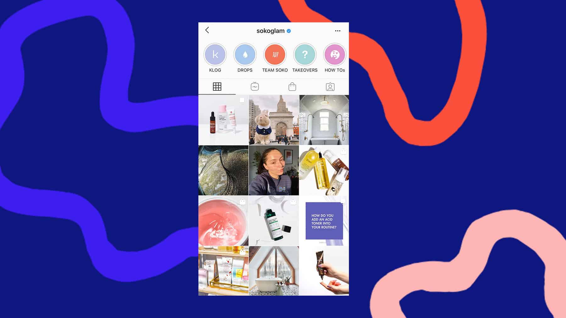 Soko Glam Instagram grid