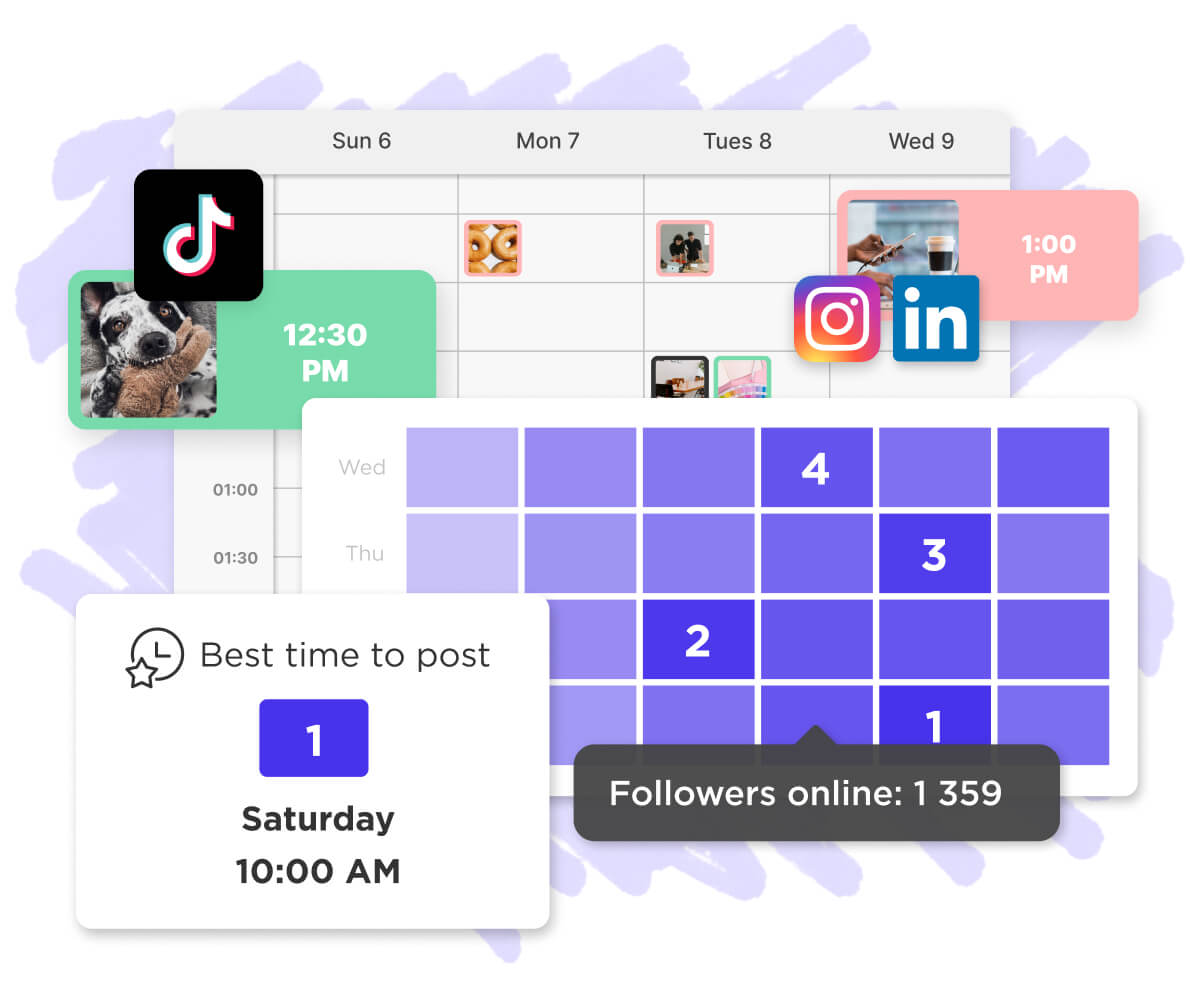 Sked Social's Best-time-to-post tool for optimal reach and engagement