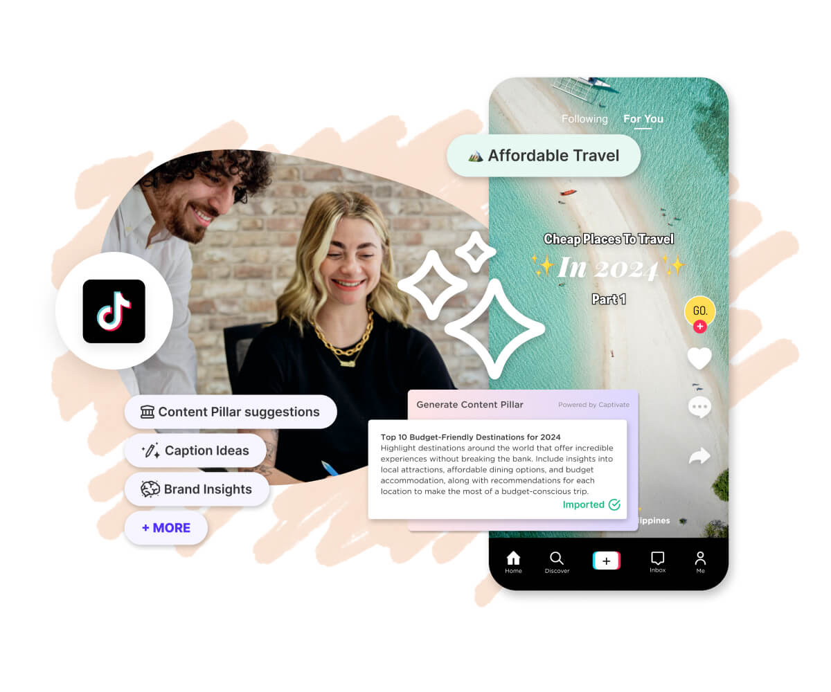 Sked Social's AI tools that help you ideate, create and analyze