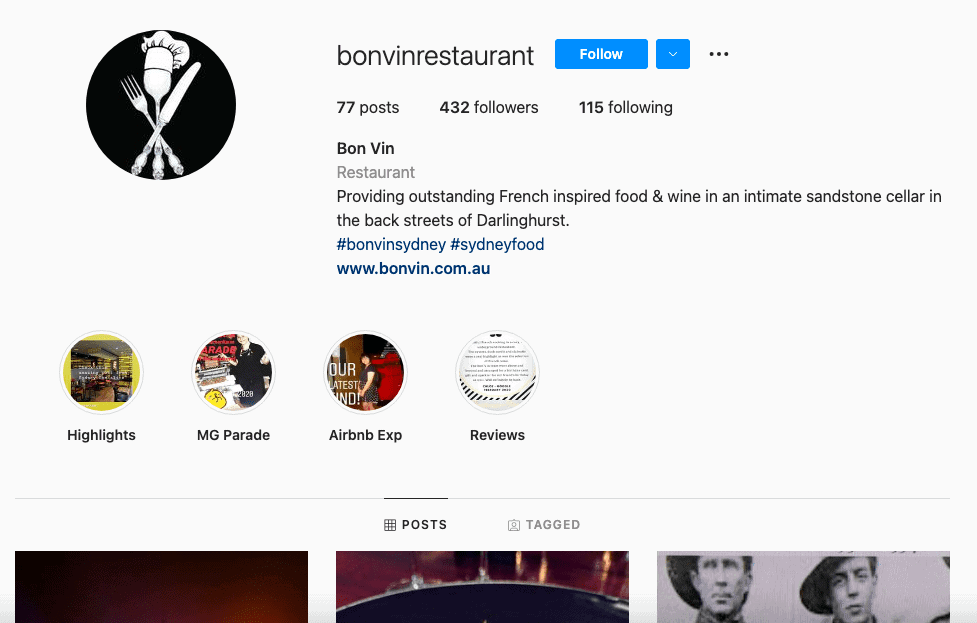 Bon Vin Instagram Feed
