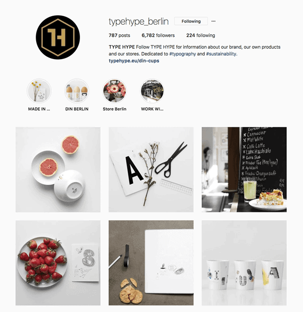 Typehype Instagram aesthetic