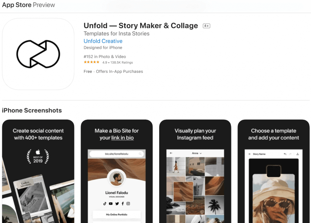 Unfold Story Maker and Collage