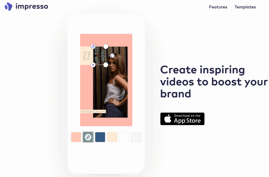 Impresso app features