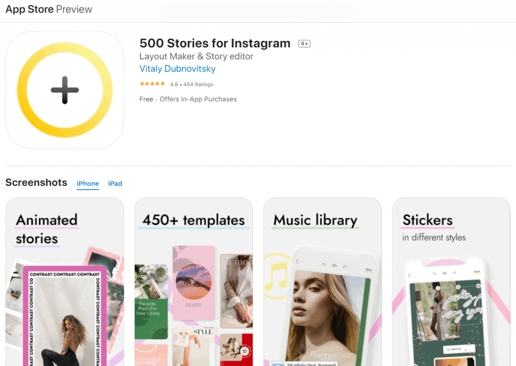 500 Stories layout maker and story editor