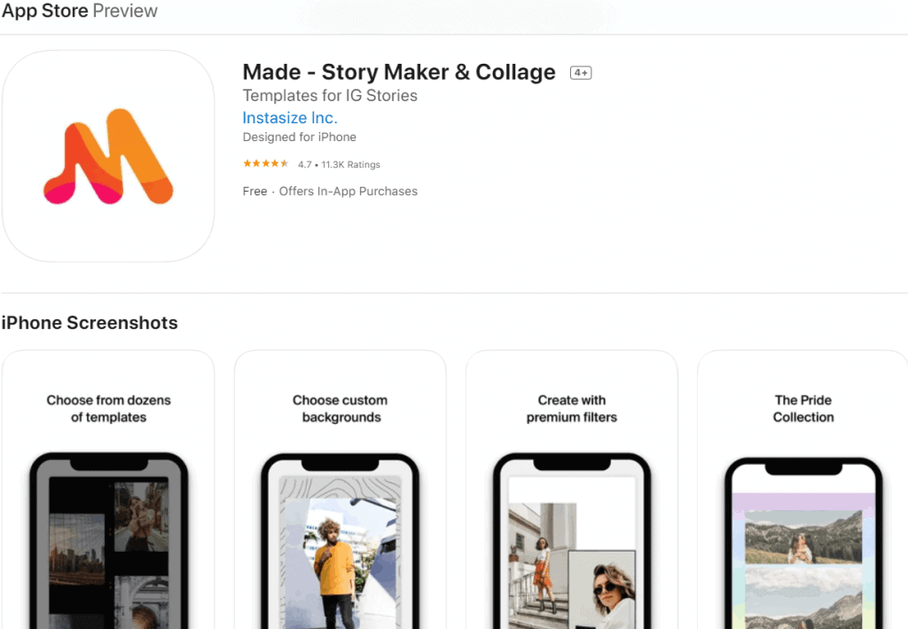 Made Instagram Stories maker