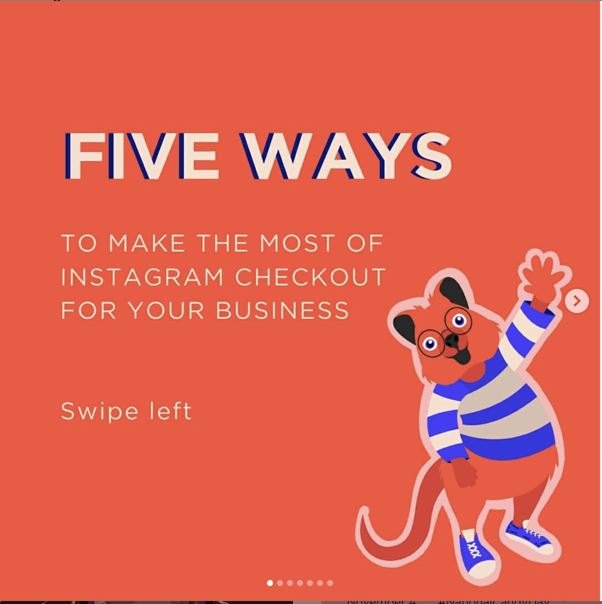 Another example of a carousel post as a marketing trend on Instagram.