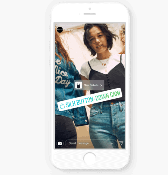 Using Checkout on Instagram Stories.