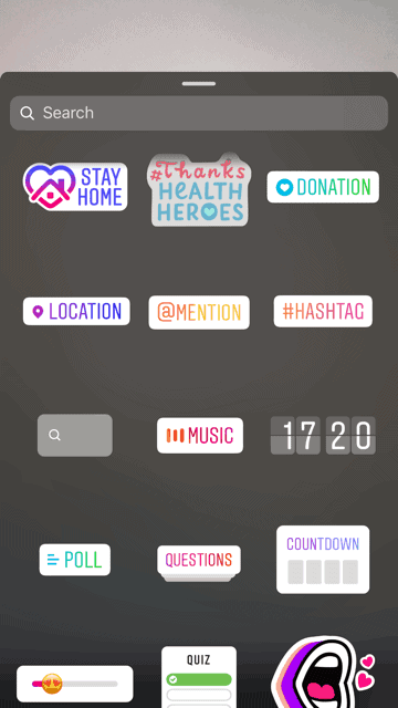 Instagram story stickers example 10.