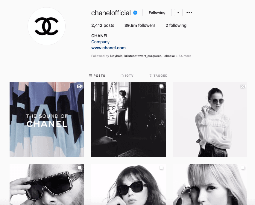 Instagram profile picture featuring a brand logo.