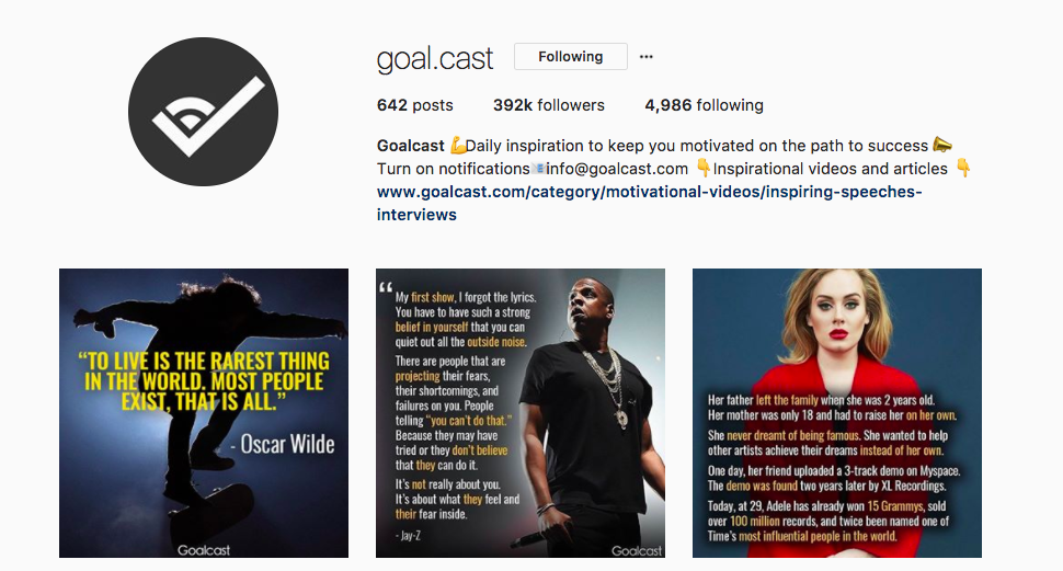 Instagram Post Ideas - Goalcast - Sked Social