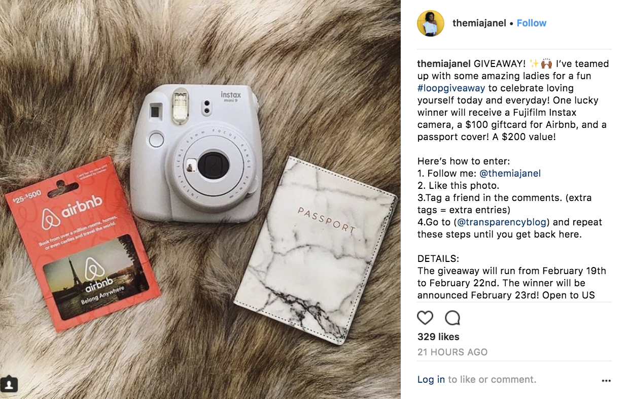 instagram loop giveaway