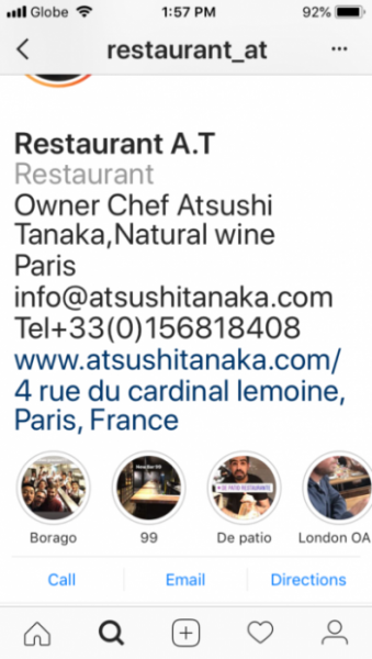 instagram business bio