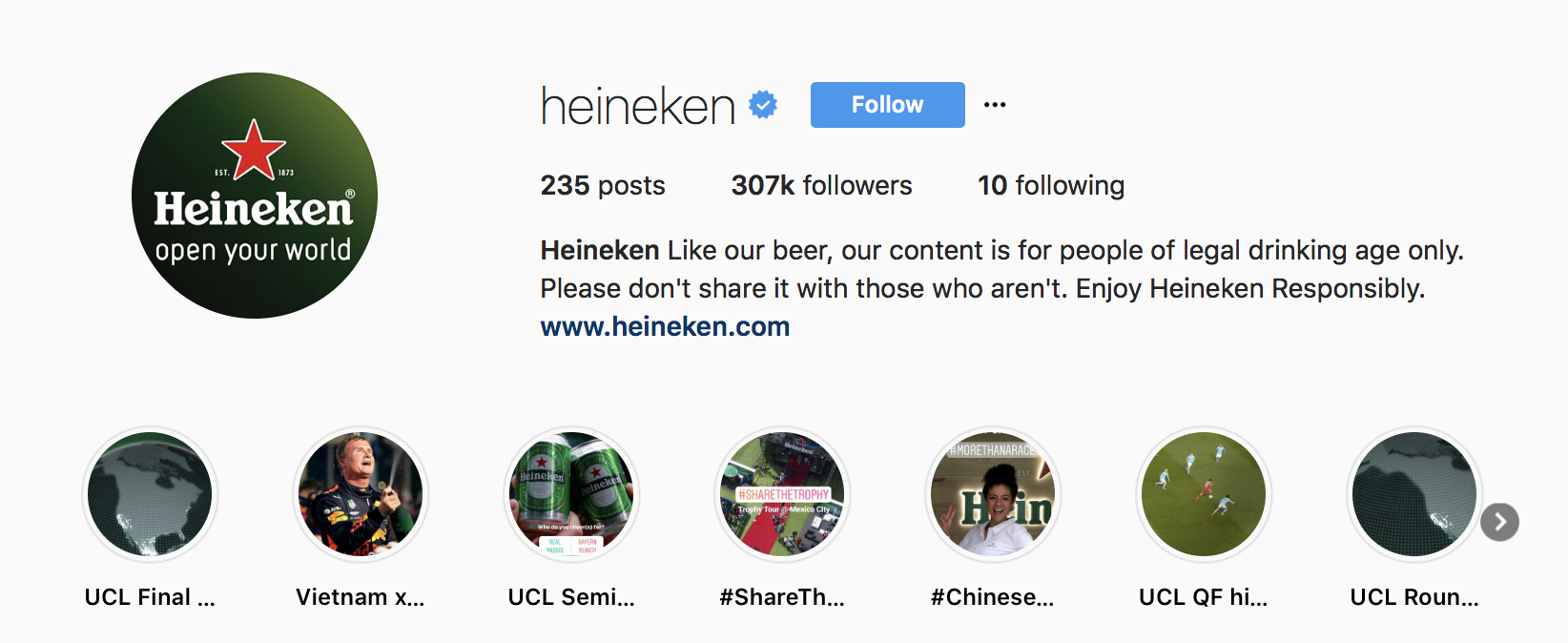 instagram business bio