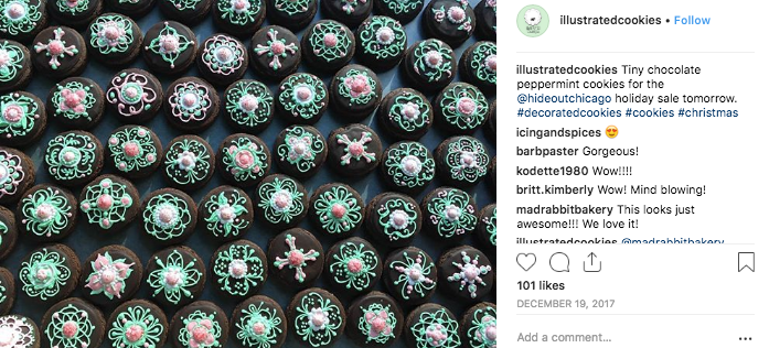 Instagram-micro-influencer-illustrated-cookies-example