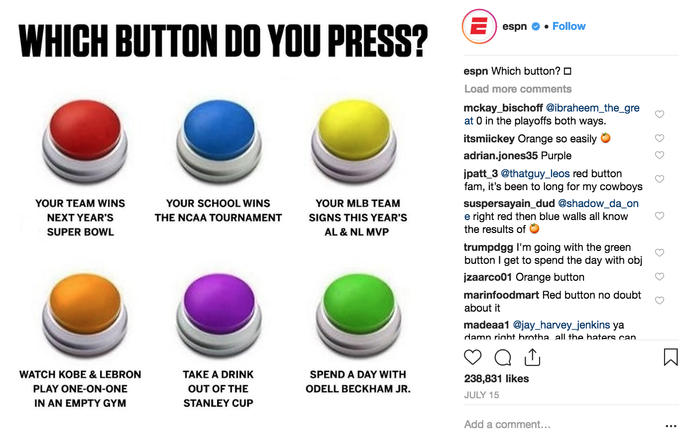 Best Instagram Campaigns 2018 - ESPN - Sked Social