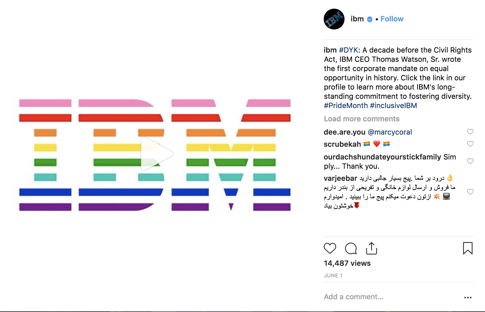 Best Instagram Campaigns 2018 - IBM - Sked Social