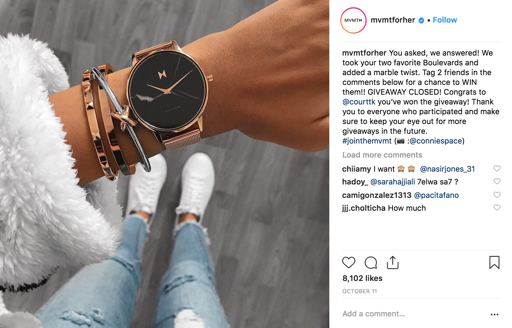 Best Instagram Campaigns 2018 - MVMT - Sked Social