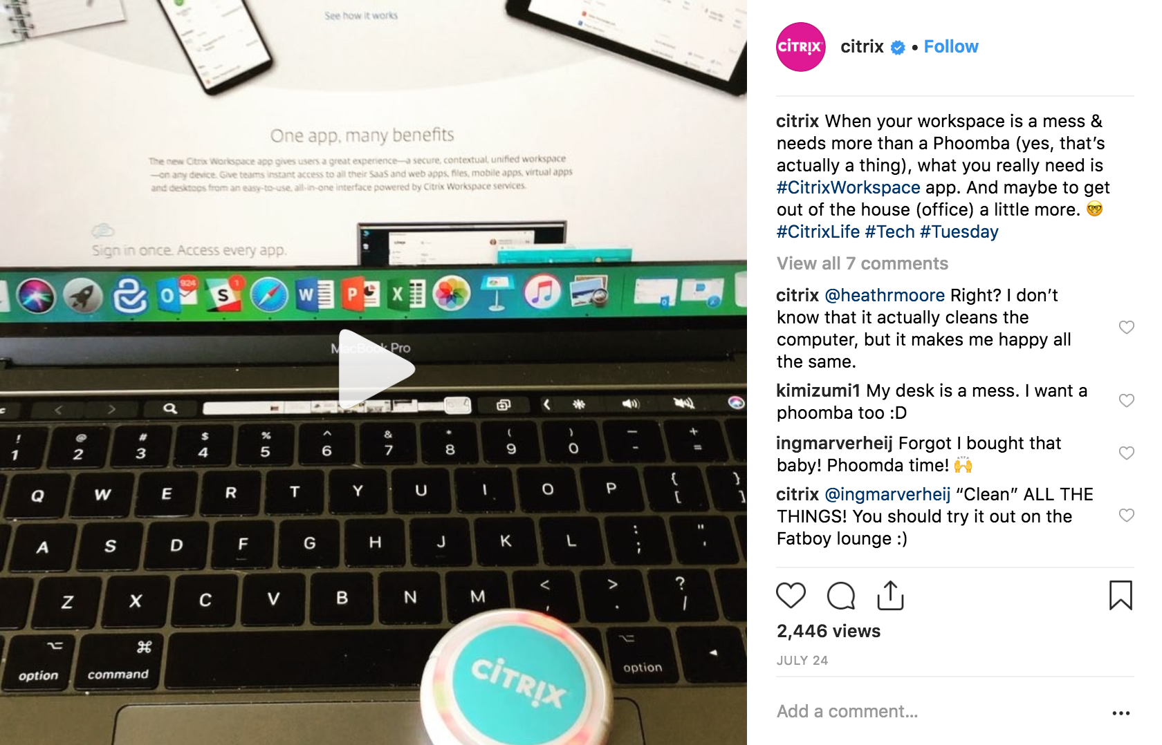 Best Instagram Campaigns 2018 - Citrix - Sked Social
