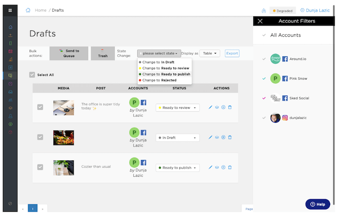 Instagram approval process - Sked Social Upload Screen - Sked Social