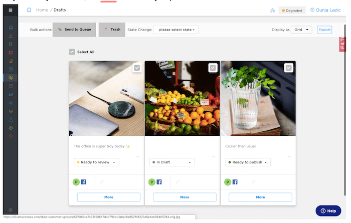 Instagram Approval Process - Google Docs Images Schedule - Sked Social