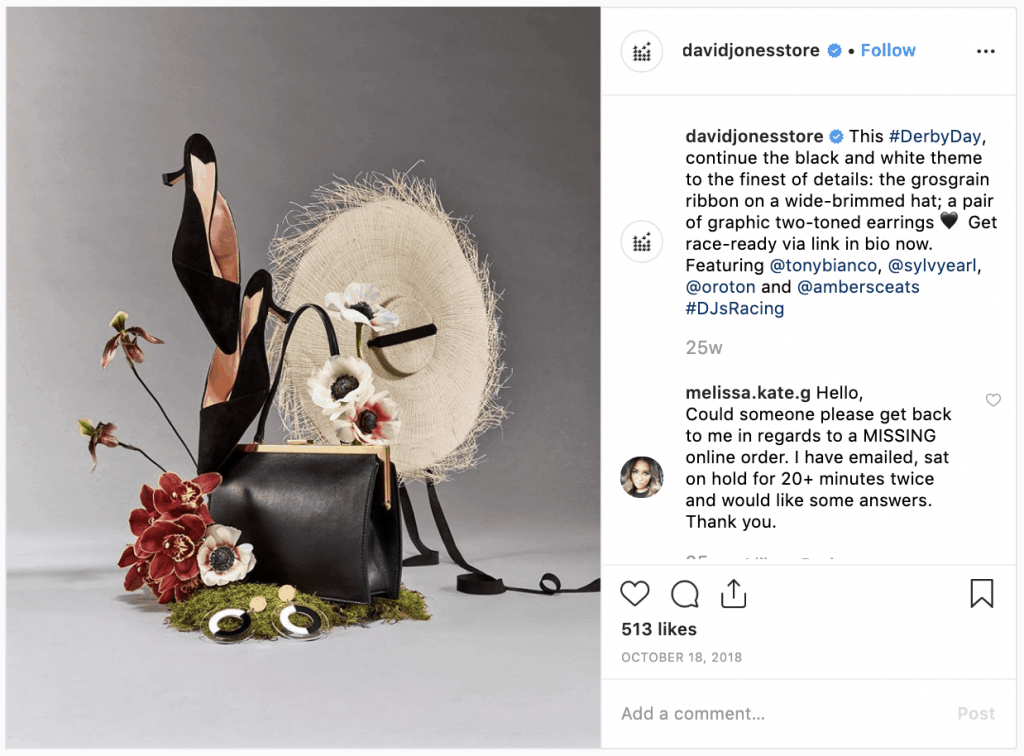 Fashion brands on Instagram- David Jones - Sked Social