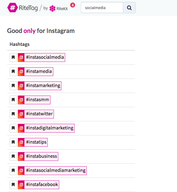 Ritetag hashtag tool