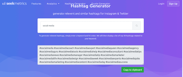 Best Instagram Hashtags - Seekmetrics - Sked Social
