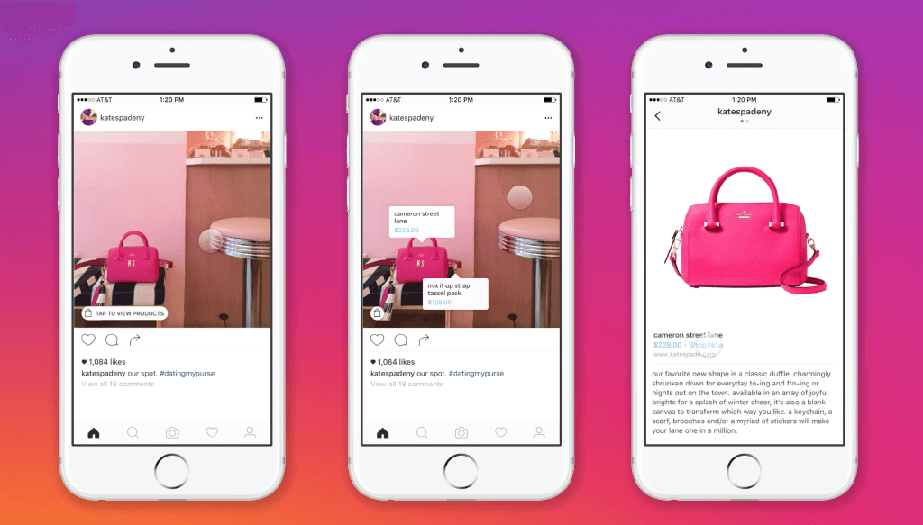 Instagram shoppable tag example