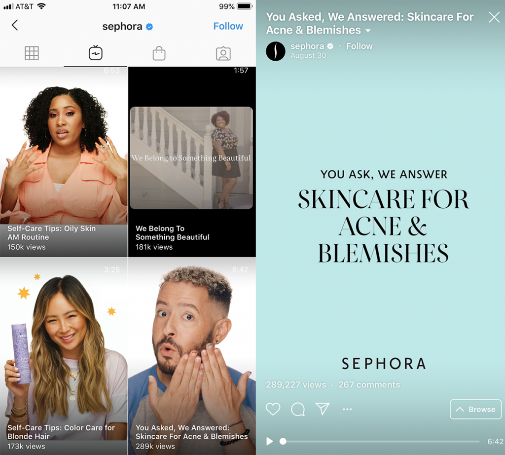 Sephora IGTV