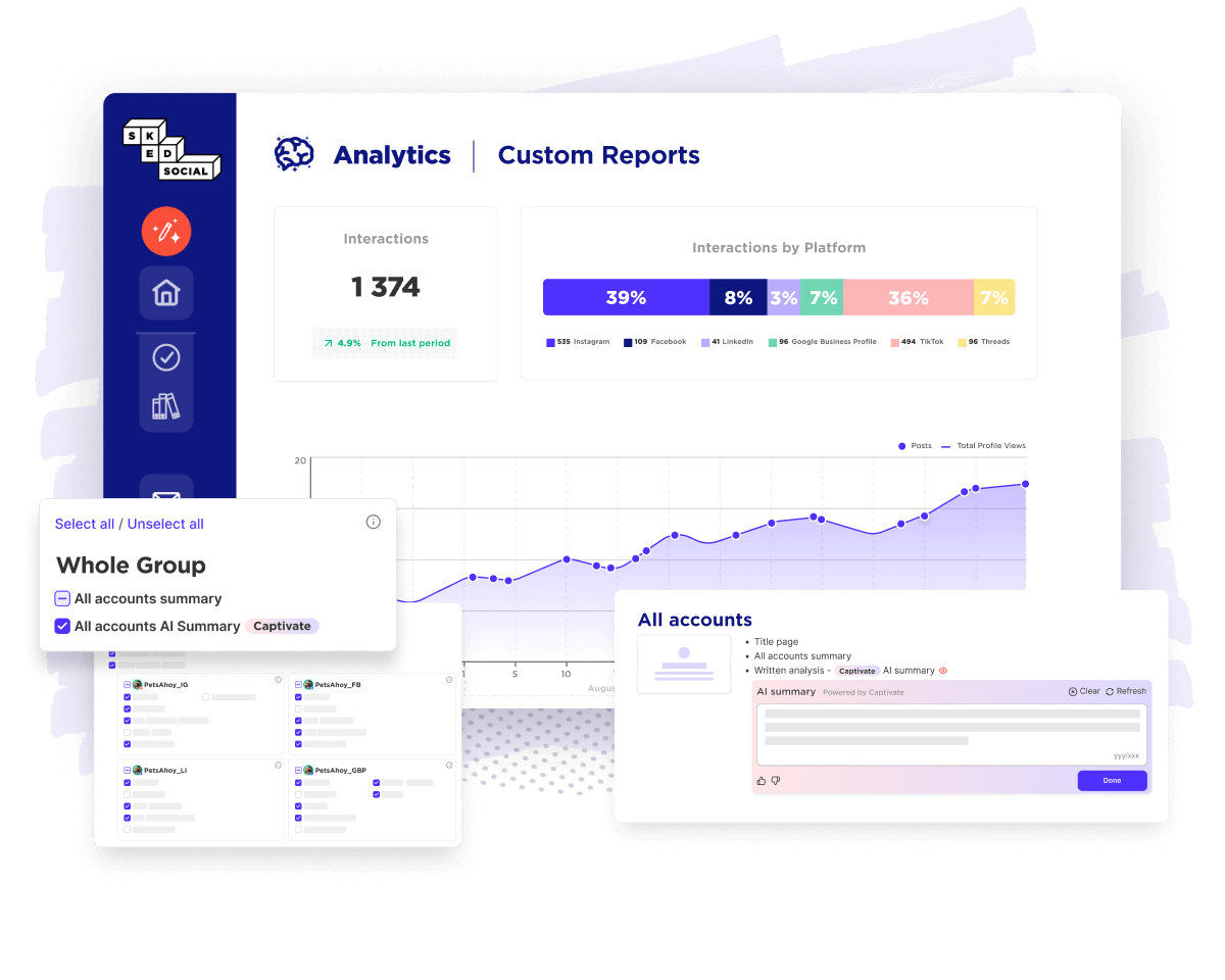 Social media analytics and reports with Sked Social