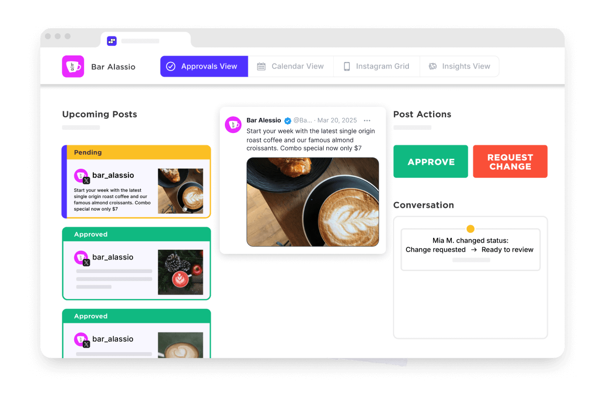 Seamless approvals with Sked Social