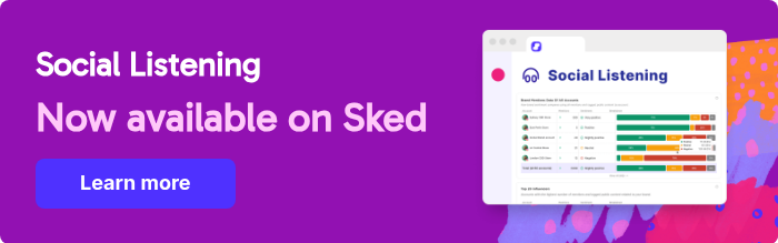 Social Listening Now available on Sked  